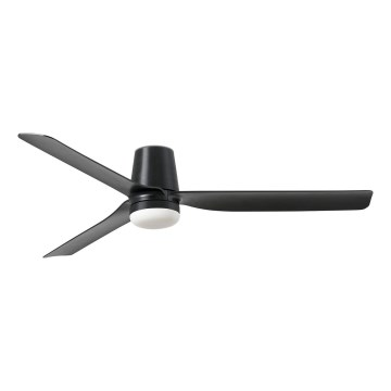 FARO 33830-1TW - LED dimbare plafondventilator PUNT TUB M LED/18W/230V 3000/4200/6500K diameter 130 cm zwart + afstandsbediening