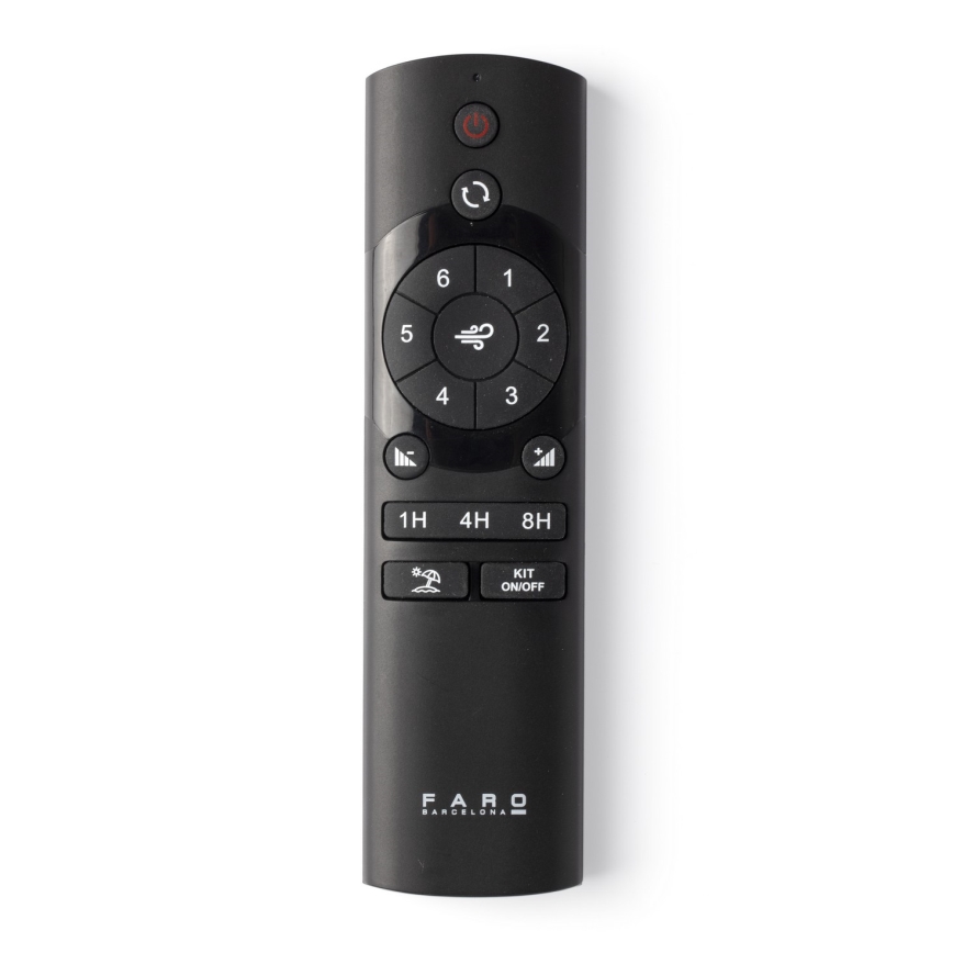 FARO 33830-1TW - LED dimbare plafondventilator PUNT TUB M LED/18W/230V 3000/4200/6500K diameter 130 cm zwart + afstandsbediening