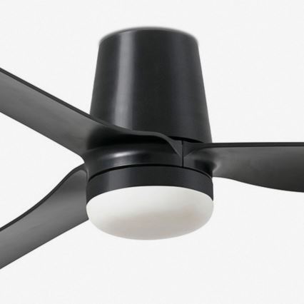 FARO 33830WT-1TW - Ventilateur de plafond à intensité variable PUNT TUB M LED/18W/230V 3000/4200/6500K noir d. 132 cm Wi-Fi Tuya + Télécommande