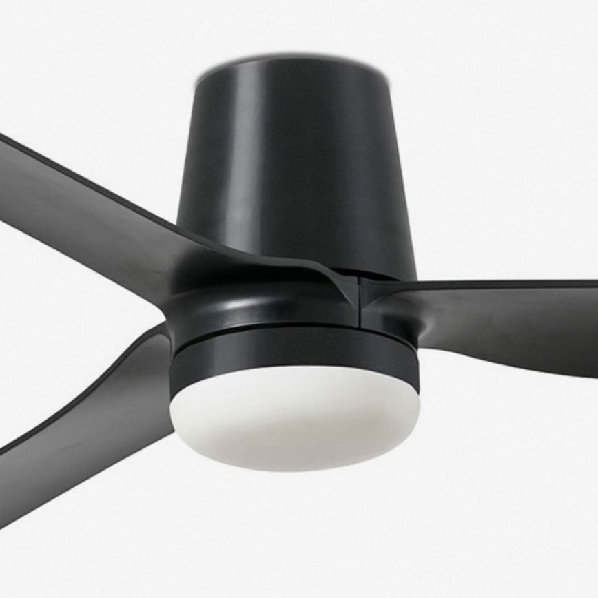 FARO 33830WT-1TW - Ventilateur de plafond à intensité variable PUNT TUB M LED/18W/230V 3000/4200/6500K noir d. 132 cm Wi-Fi Tuya + Télécommande