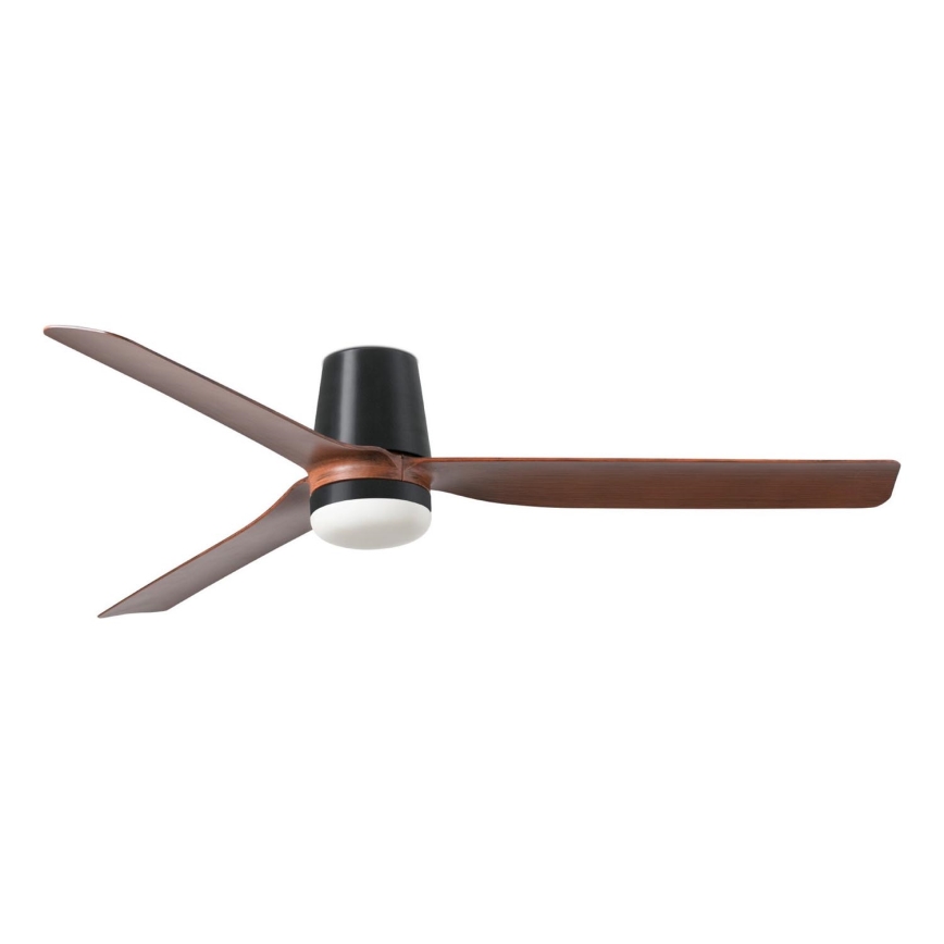 FARO 33831-1TW - LED dimbare plafondventilator PUNT TUB M LED/18W/230V 3000/4200/6500K diameter 130 cm bruin/zwart + afstandsbediening