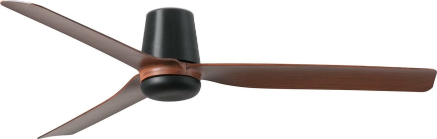 FARO 33831WT - Plafondventilator PUNT TUB M bruin/zwart diameter 132 cm Wi-Fi Tuya + afstandsbediening