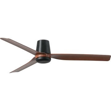 FARO 33831WT - Ventilateur de plafond PUNT TUB M marron/noir d. 132 cm Wi-Fi Tuya + Télécommande