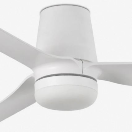 FARO 33832WT-1TW - Ventilateur de plafond à intensité variable MINI PUNT TUB S LED/10W/230V 2700/4000/6000K blanc d. 90 cm Wi-Fi Tuya + Télécommande