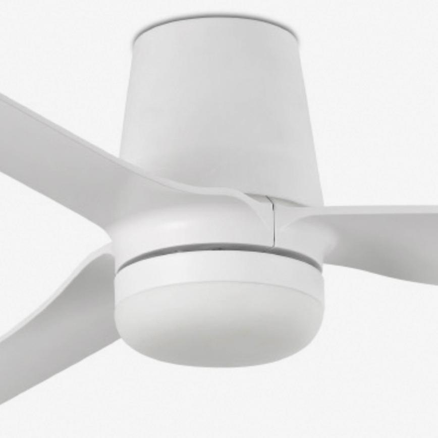 FARO 33832WT-1TW - Ventilateur de plafond à intensité variable MINI PUNT TUB S LED/10W/230V 2700/4000/6000K blanc d. 90 cm Wi-Fi Tuya + Télécommande
