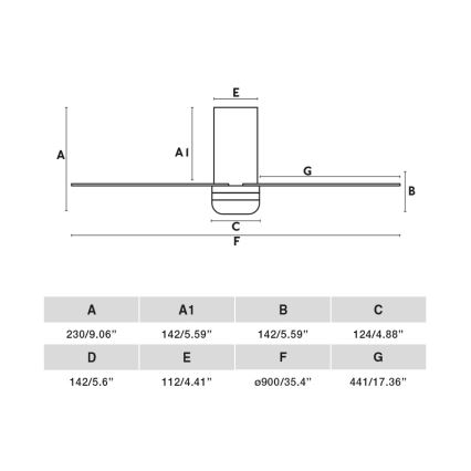 FARO 33833-1TW - Ventilateur de plafond LED dimmable MINI PUNT TUB avec LED/10W/230V 2700/3000/4000K Ø 90 cm brun/blanc + télécommande