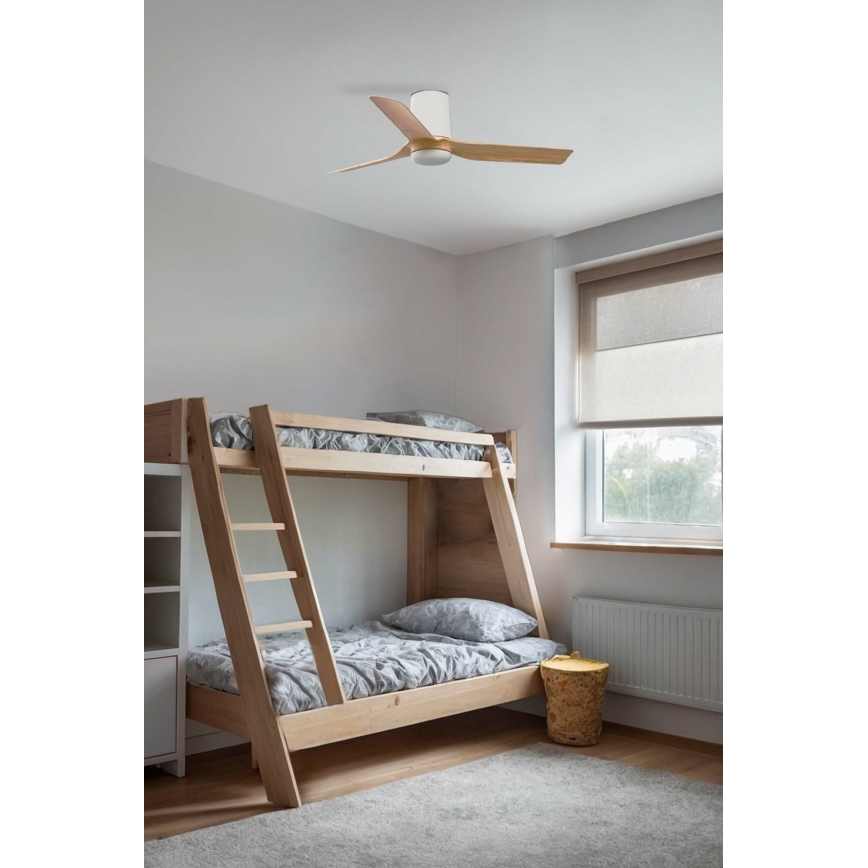 FARO 33833 - Ventilateur de plafond MINI PUNT TUB S marron/blanc d. 90 cm + télécommande