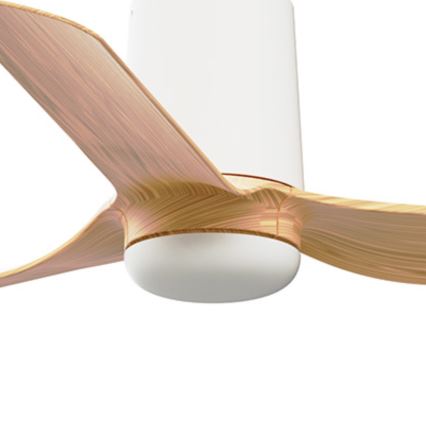 FARO 33833WT - Ventilateur de plafond MINI PUNT TUB S marron/blanc d. 90 cm Wi-Fi Tuya + Télécommande