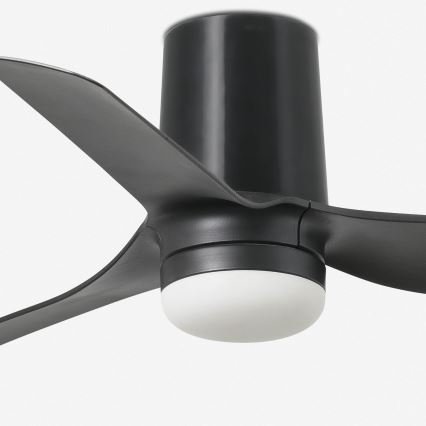 FARO 33834-1TW - Ventilateur de plafond LED dimmable MINI PUNT TUB avec LED/10W/230V 2700/3000/4000K Ø 90 cm noir + télécommande