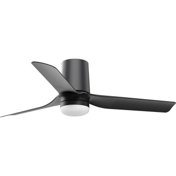 FARO 33834-1TW - Ventilateur de plafond LED dimmable MINI PUNT TUB avec LED/10W/230V 2700/3000/4000K Ø 90 cm noir + télécommande