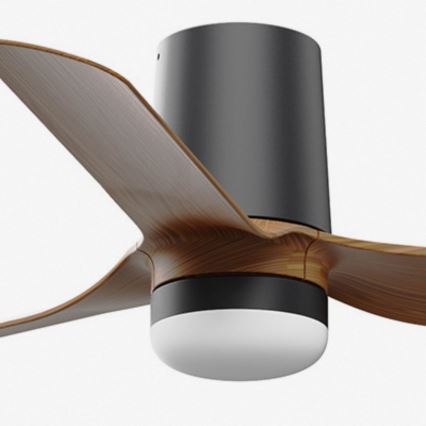 FARO 33835-1TW - Ventilateur de plafond à intensité variable MINI PUNT TUB S LED/10W/230V 2700/4000/6000K d. 90 cm marron/noir + Télécommande