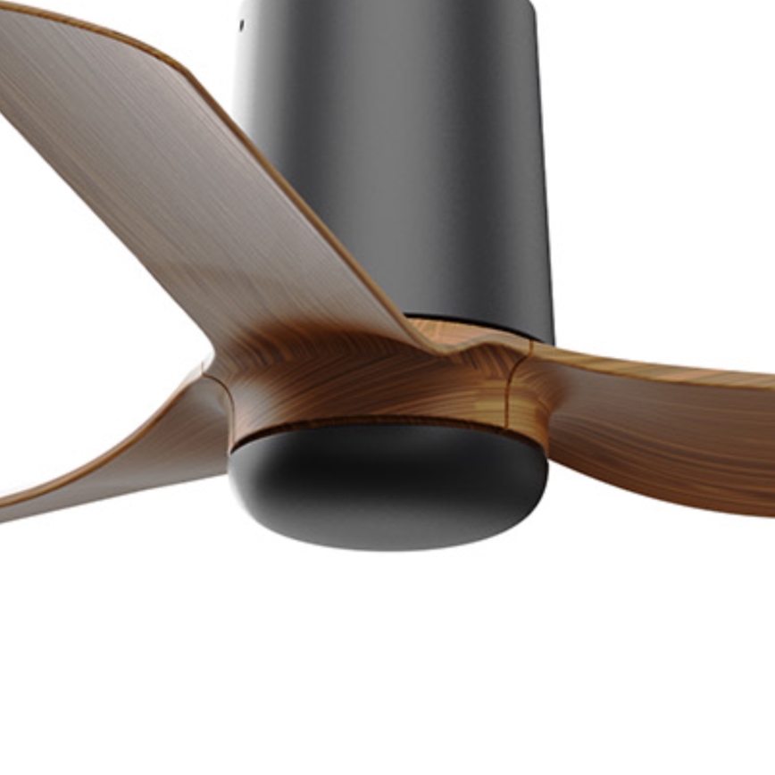 FARO 33835WT - Ventilateur de plafond MINI PUNT TUB S marron/noir d. 90 cm Wi-Fi Tuya + Télécommande