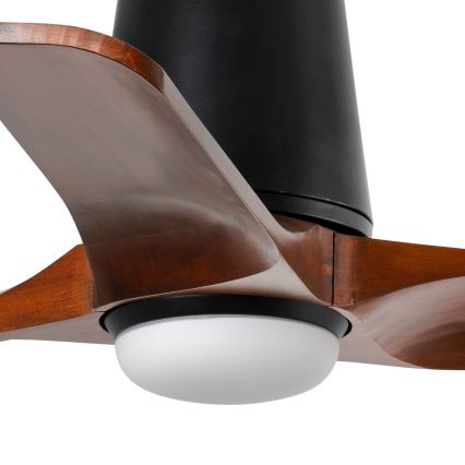FARO 33837-1TW - Ventilateur de plafond LED dimmable HEYWOOD TUB S LED/10W/230V 2700/4000/6000K pin/noir Ø 90 cm + télécommande