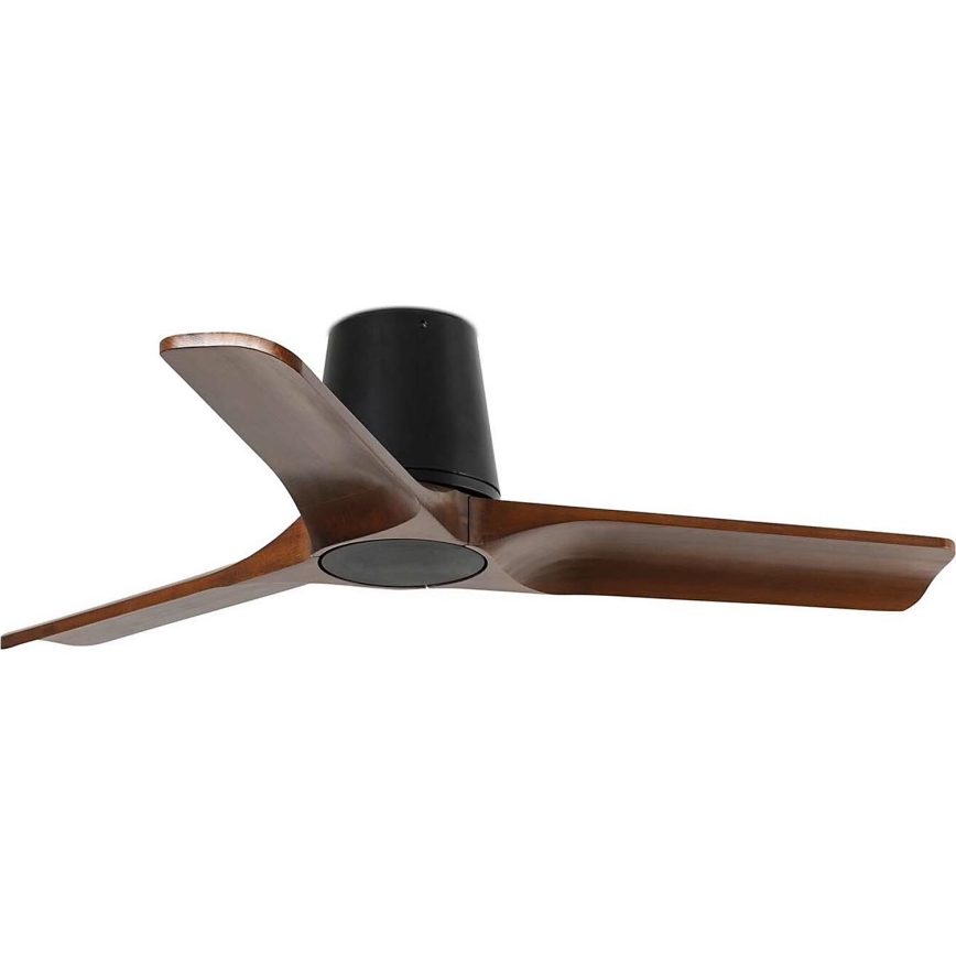FARO 33837WT - Ventilateur de plafond HEYWOOD TUB S pin/noir d. 90 cm Wi-Fi Tuya + Télécommande