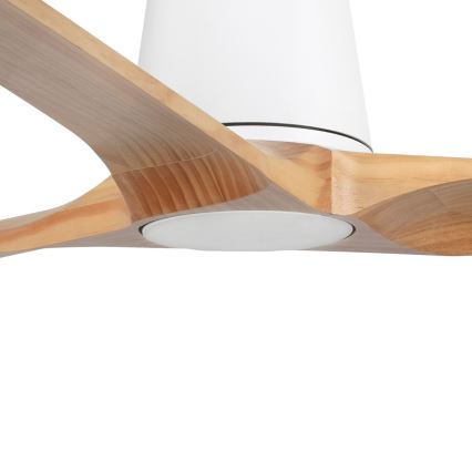 FARO 33838 - Ventilateur de plafond HEYWOOD TUB L pin/blanc d. 132 cm + Télécommande