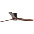 FARO 33839WT-1TW - Ventilateur de plafond à intensité variable HEYWOOD TUB L LED/10W/230V 2700/4000/6000K pin/noir d. 132 cm Wi-Fi Tuya + Télécommande