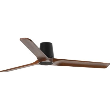 FARO 33839WT - Ventilateur de plafond HEYWOOD TUB L pin/noir d. 132 cm Wi-Fi Tuya + Télécommande