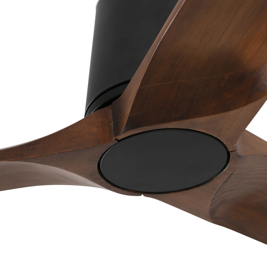 FARO 33839WT - Ventilateur de plafond HEYWOOD TUB L pin/noir d. 132 cm Wi-Fi Tuya + Télécommande