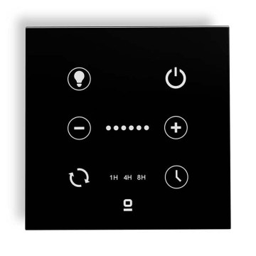 FARO 33988 - Wand-touchbediening voor 230 V plafondventilatoren, zwart