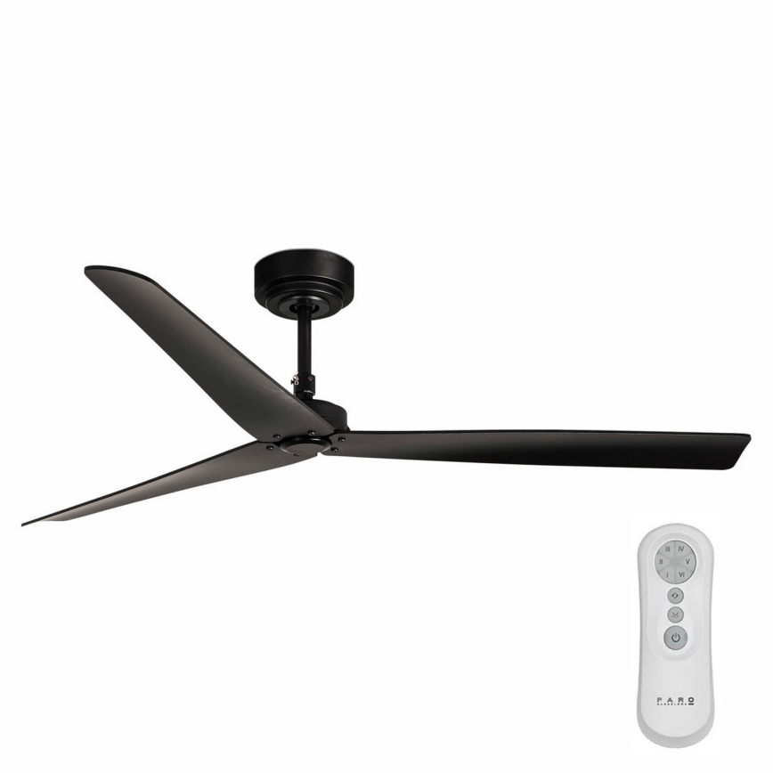 FARO 34100 - Ventilateur de plafond MILOS noir + télécommande