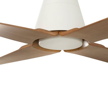 FARO 34105 - Ventilateur de plafond TYPHOON M marron/blanc d. 130 cm IP44 + télécommande