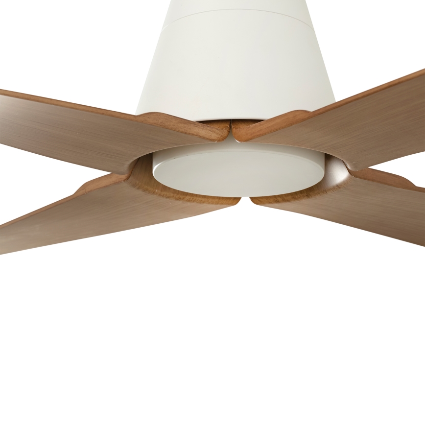 FARO 34105 - Ventilateur de plafond TYPHOON M marron/blanc d. 130 cm IP44 + télécommande