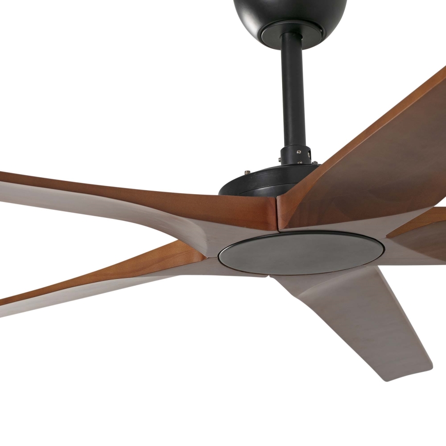 FARO 34190WT - Ventilateur de plafond BIGWOOD XL pin/noir Ø 200 cm Wi-Fi Tuya + télécommande