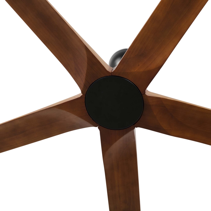 FARO 34190WT - Ventilateur de plafond BIGWOOD XL pin/noir Ø 200 cm Wi-Fi Tuya + télécommande