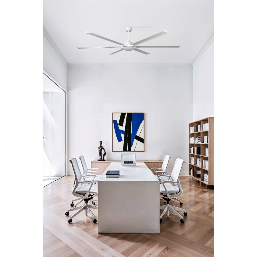 FARO 34202-130 - Ventilateur de plafond ROTTERDAM XL LED/32W/230V blanc d. 200 cm + Télécommande