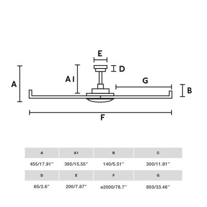 FARO 34203-130 - LED-plafondventilator ROTTERDAM XL LED/32W/230V zwart diameter 200 cm + afstandsbediening