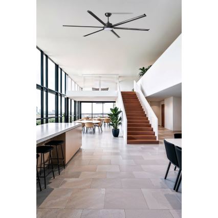 FARO 34207-130 - Ventilateur de plafond à intensité variable ROTTERDAM XXL LED/32W/230V noir d. 250 cm + Télécommande