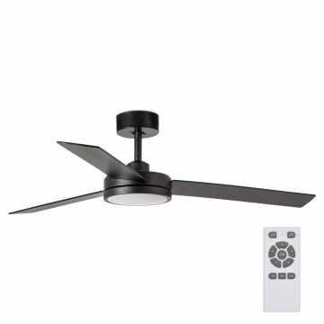 FARO 34261 - Ventilateur de plafond BARTH LED/24W/230V noir + télécommande