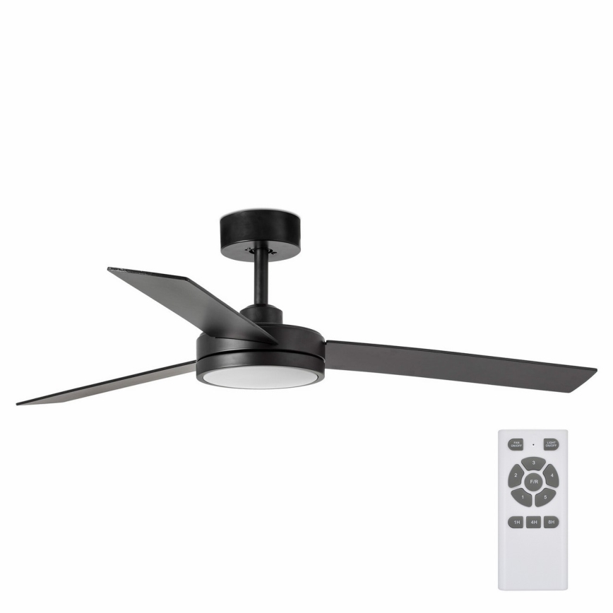 FARO 34261 - Ventilateur de plafond BARTH LED/24W/230V noir + télécommande