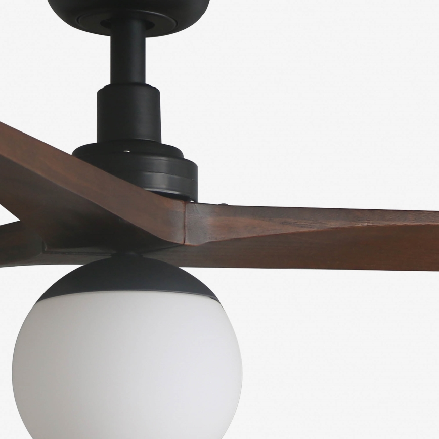 FARO 34276-11L - Plafondventilator KLIM L 1xE27/15W/230V hout/zwart diameter 150 cm + afstandsbediening