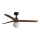 FARO 34277WT-11L - Ventilateur de plafond KLIM M 1xE27/15W/230V noyer/noir d. 125 cm Wi-Fi Tuya + Télécommande