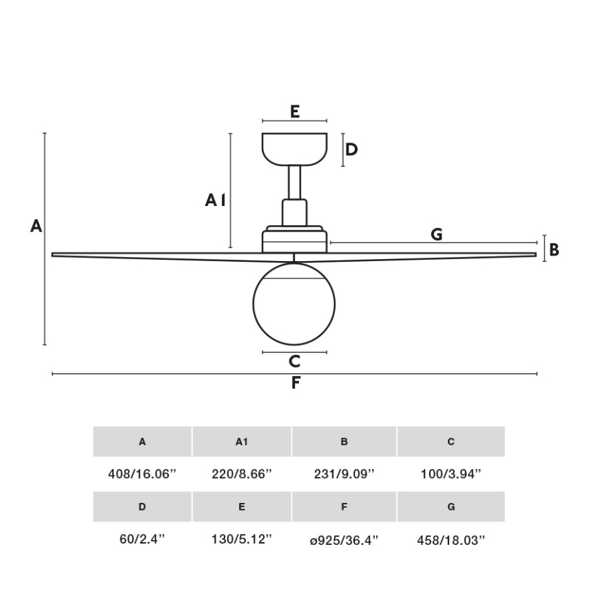 FARO 34278WT-11L - Plafondventilator KLIM S 1xE27/15W/230V hout/zwart diameter 92,5 cm Wi-Fi Tuya + afstandsbediening