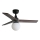FARO 34278WT-11L - Ventilateur de plafond KLIM S 1xE27/15W/230V bois/noir d. 92,5 cm Wi-Fi Tuya + Télécommande