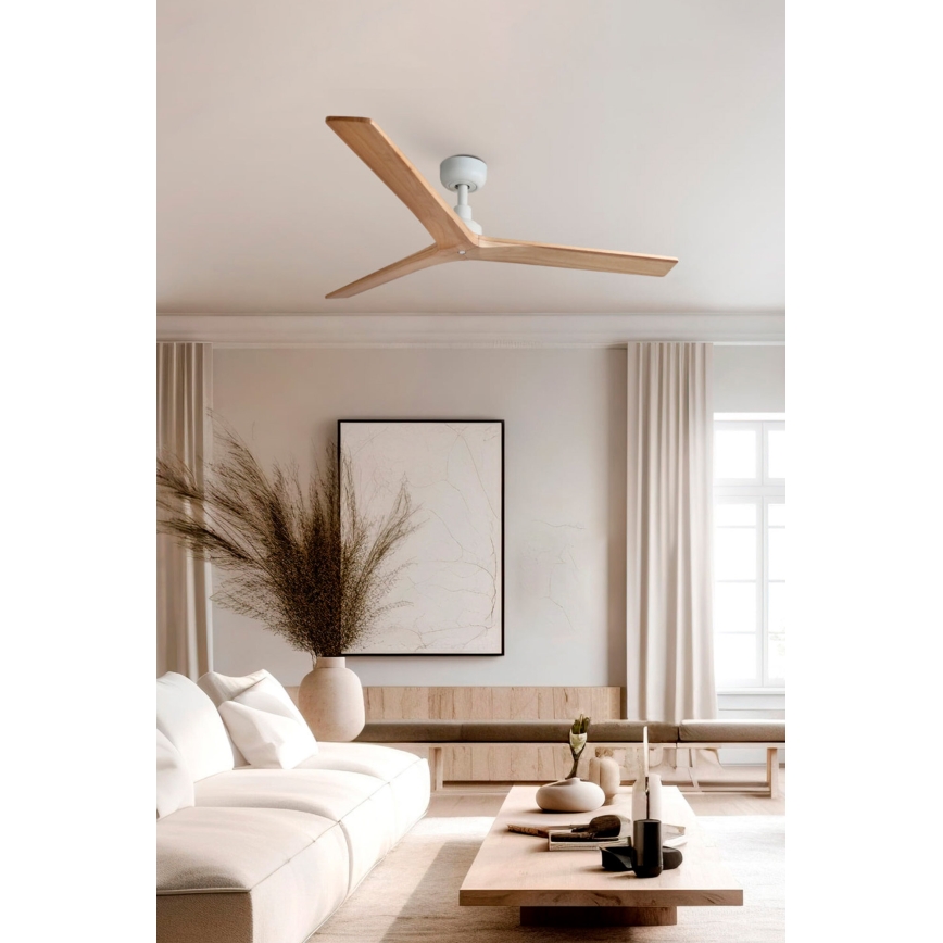 FARO 34280 - Plafondventilator KLIM M bruin/wit diameter 125 cm + afstandsbediening