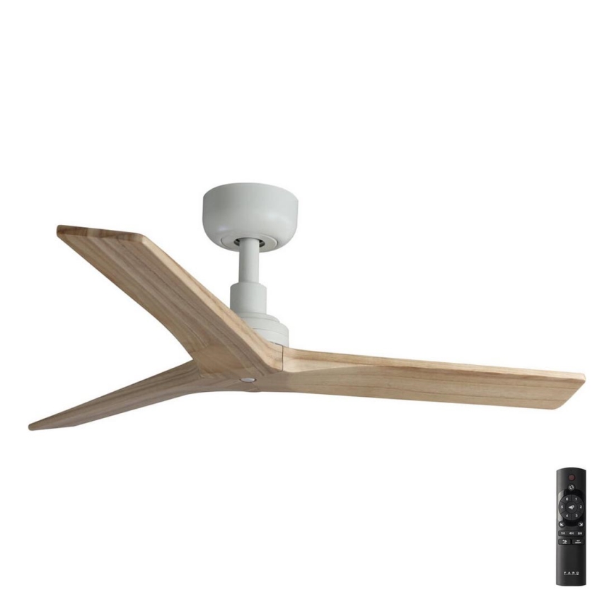 FARO 34281 - Plafondventilator KLIM S bruin/wit diameter 92,5 cm + afstandsbediening