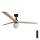 FARO 34282-11L - Ventilateur de plafond KLIM L 1xE27/15W/230V pin/noir d. 150 cm + Télécommande