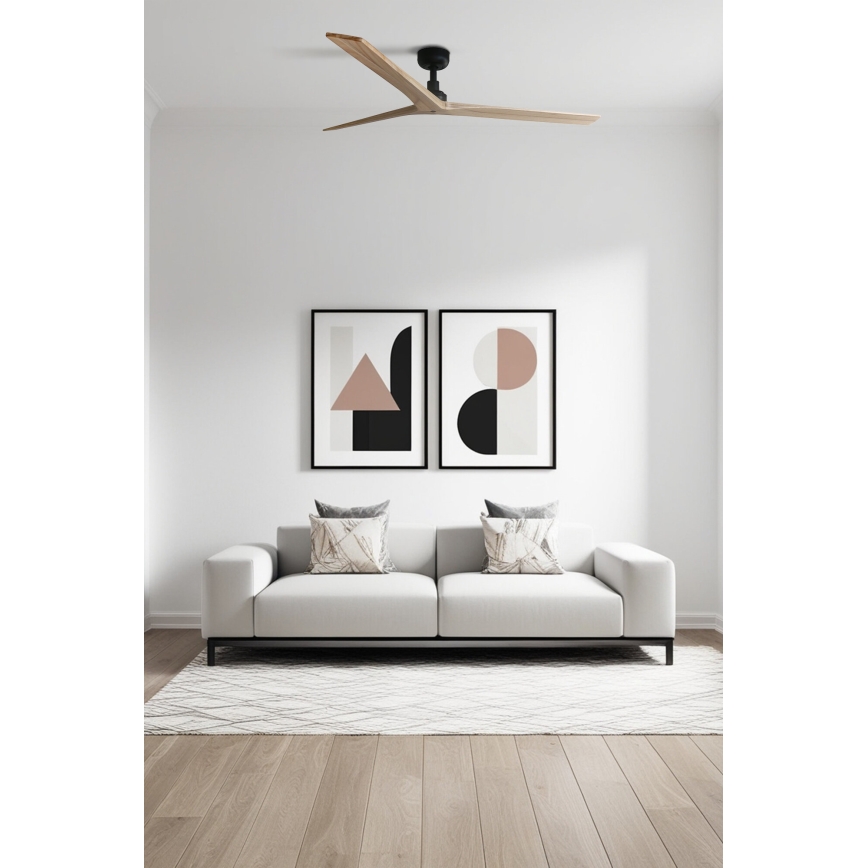 FARO 34282 - Ventilateur de plafond KLIM L marron/noir d. 150 cm + télécommande