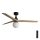 FARO 34283-11L - Plafondventilator KLIM M 1xE27/15W/230V hout/zwart diameter 125 cm + afstandsbediening