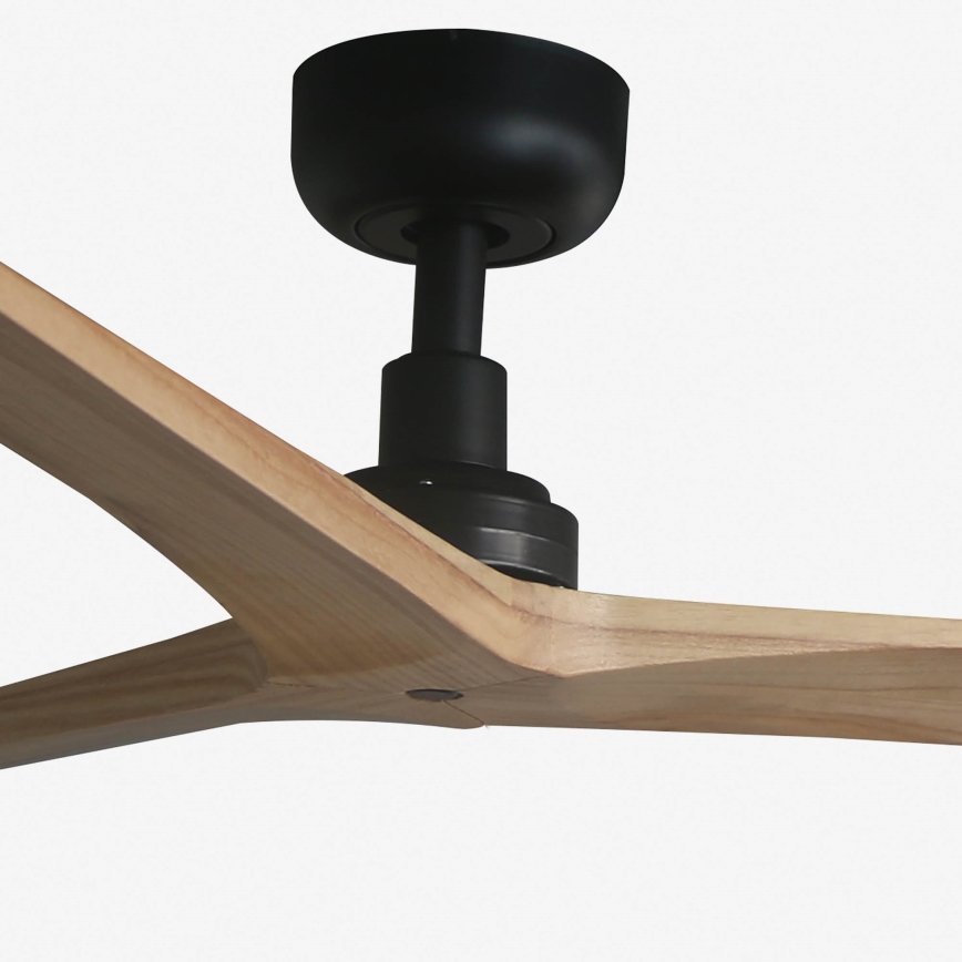FARO 34283 - Plafondventilator KLIM M dennenhout/zwart Ø 125 cm + afstandsbediening