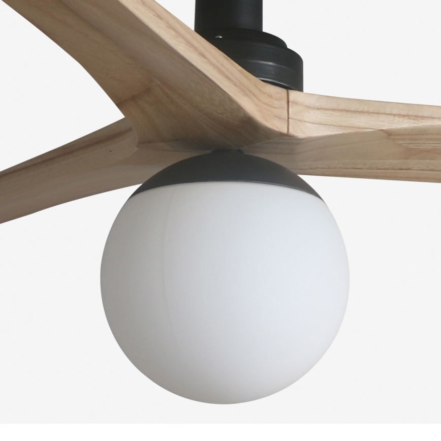 FARO 34284-11L - Plafondventilator KLIM S 1xE27/15W/230V hout/zwart diameter 92,5 cm + afstandsbediening