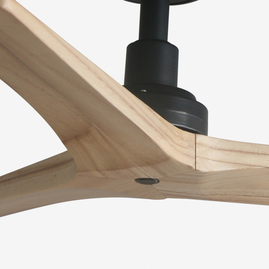 FARO 34284 - Plafondventilator KLIM S grenen/zwart diameter 92,5 cm + afstandsbediening