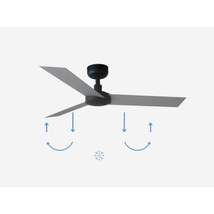 FARO 34285 - Plafondventilator CRUISER S zwart pr. 106 cm + afstandsbediening