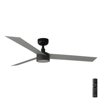 FARO 34286-1TW - ventilateur de plafond dimmable CRUISER L LED/18W/230V 2700/3000/4000K Ø 132 cm noir/gris + télécommande