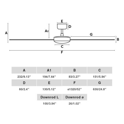 FARO 34286 - Plafondventilator CRUISER L zwart pr. 132 cm + afstandsbediening