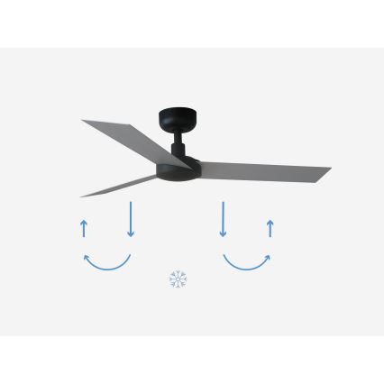 FARO 34287 - Plafondventilator CRUISER XL zwart diameter 160 cm + afstandsbediening