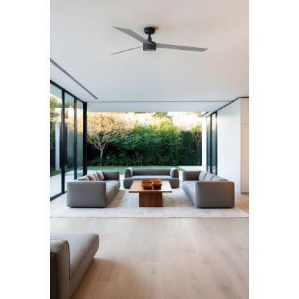 FARO 342871S - Ventilateur de plafond dimmable à LED CRUISER XL LED/18W/230V 2700/3000/4000K Ø 160 cm gris/noir + télécommande